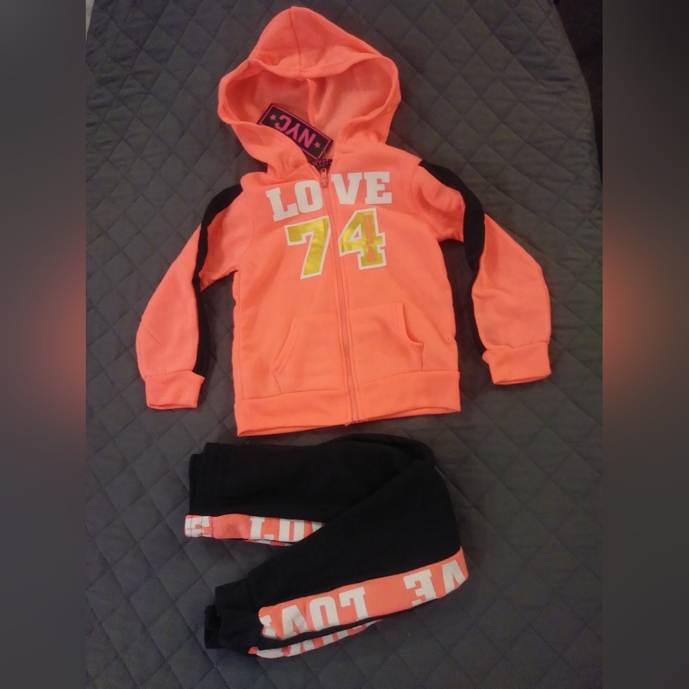Love Matching Set in Orange and Black